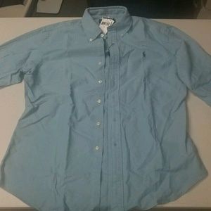 Ralph Lauren Men's Blue Dress Shirt Slim Fit